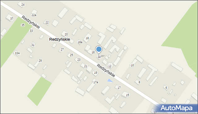 Redzyńskie, Redzyńskie, 14, mapa Redzyńskie