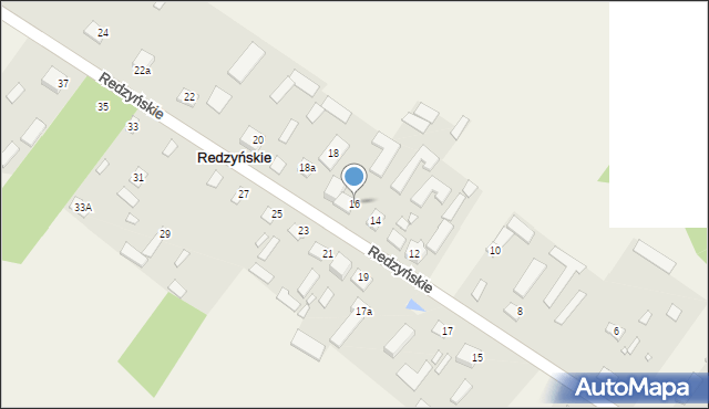 Redzyńskie, Redzyńskie, 16, mapa Redzyńskie