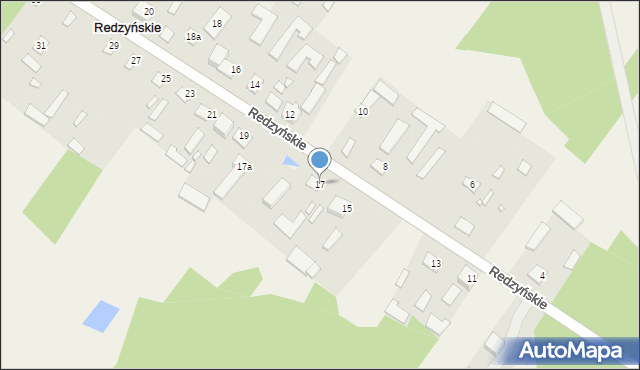 Redzyńskie, Redzyńskie, 17, mapa Redzyńskie