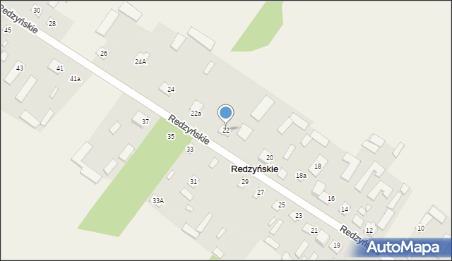 Redzyńskie, Redzyńskie, 22, mapa Redzyńskie