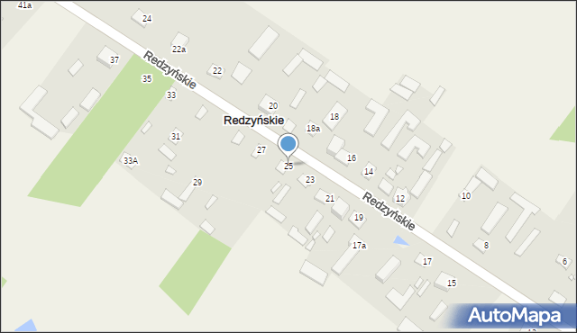 Redzyńskie, Redzyńskie, 25, mapa Redzyńskie