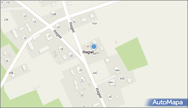 Regiel, Regiel, 44, mapa Regiel