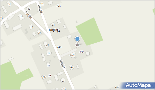 Regiel, Regiel, 44b, mapa Regiel