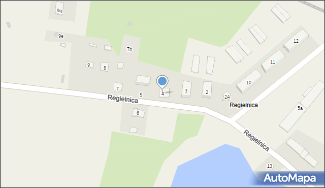 Regielnica, Regielnica, 4, mapa Regielnica