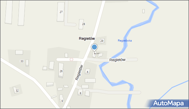 Regietów, Regietów, 7, mapa Regietów