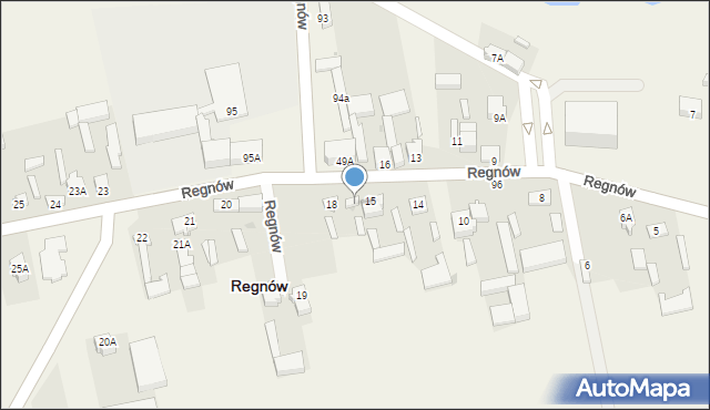 Regnów, Regnów, 17, mapa Regnów