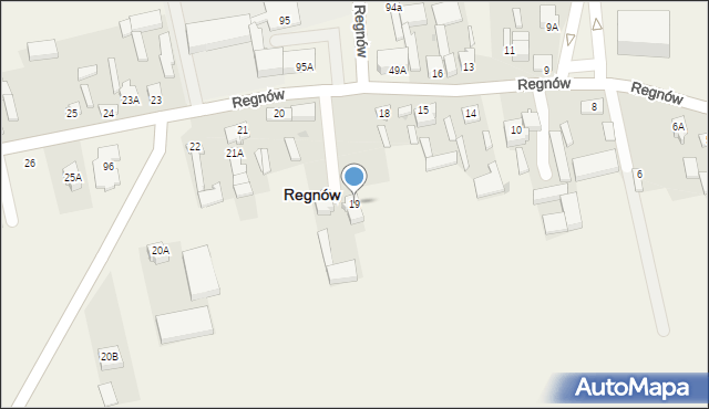 Regnów, Regnów, 19, mapa Regnów