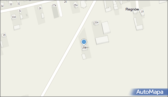 Regnów, Regnów, 22A, mapa Regnów