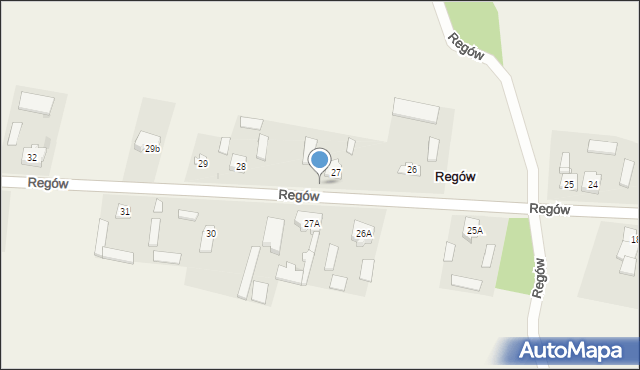 Regów, Regów, 27b, mapa Regów