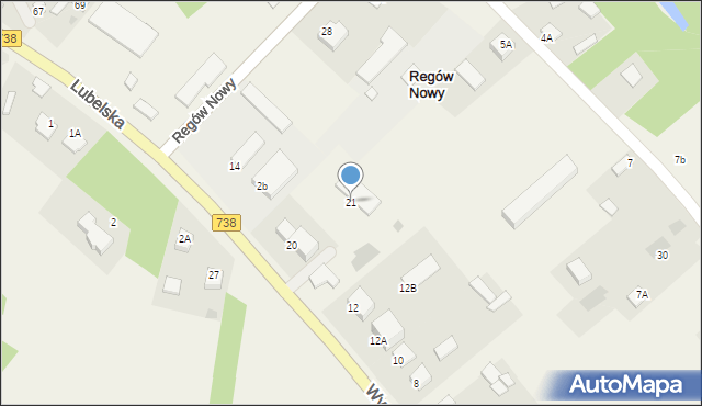 Regów Nowy, Regów Nowy, 21, mapa Regów Nowy