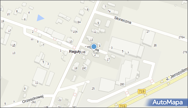 Reguły, Regulska, 15a, mapa Reguły