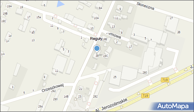 Reguły, Regulska, 19, mapa Reguły