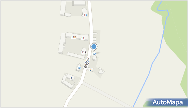 Rejów, Rejów, 12, mapa Rejów