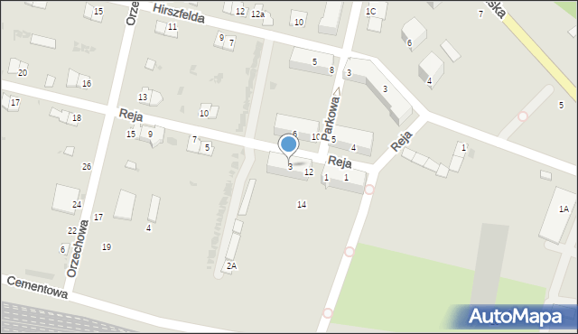 Rejowiec Fabryczny, Reja Mikołaja, 3, mapa Rejowiec Fabryczny