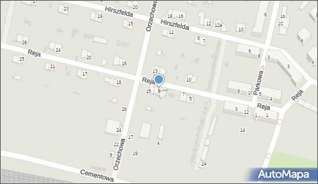 Rejowiec Fabryczny, Reja Mikołaja, 9, mapa Rejowiec Fabryczny