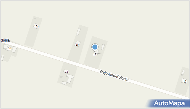 Rejowiec-Kolonia, Rejowiec-Kolonia, 13, mapa Rejowiec-Kolonia