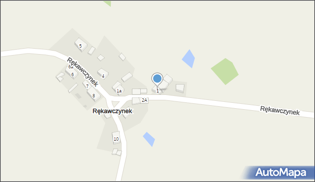 Rękawczynek, Rękawczynek, 1, mapa Rękawczynek