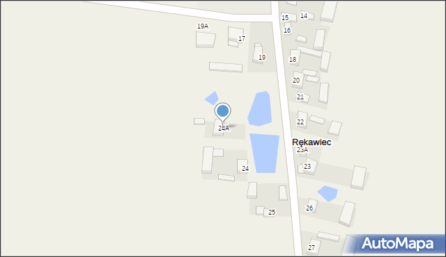 Rękawiec, Rękawiec, 24A, mapa Rękawiec