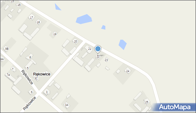 Rękowice, Rękowice, 22, mapa Rękowice