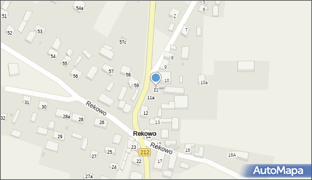 Rekowo, Rekowo, 11, mapa Rekowo