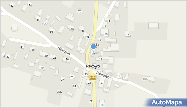 Rekowo, Rekowo, 12, mapa Rekowo