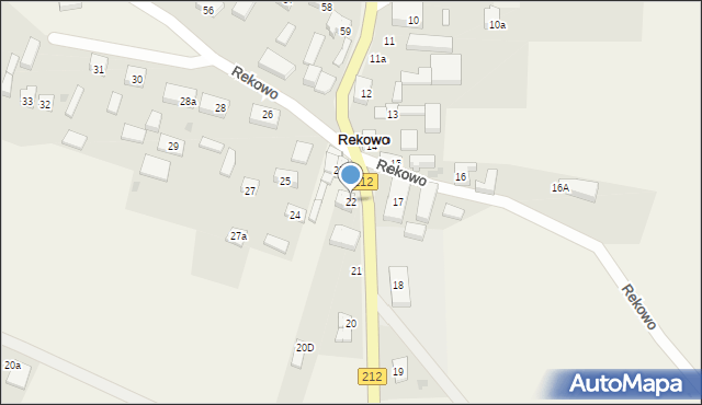 Rekowo, Rekowo, 22, mapa Rekowo