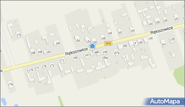 Rększowice, Rększowice, 165, mapa Rększowice