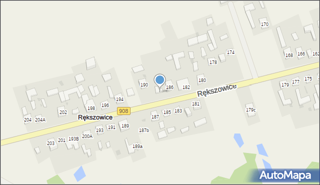 Rększowice, Rększowice, 188, mapa Rększowice