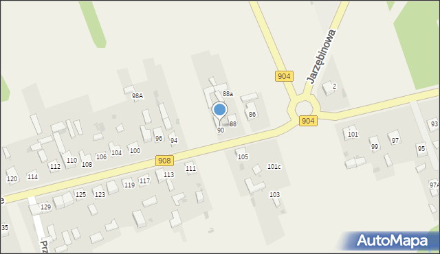 Rększowice, Rększowice, 92, mapa Rększowice