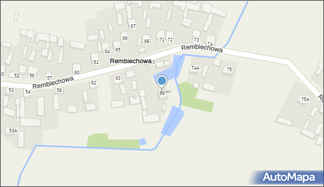 Rembiechowa, Rembiechowa, 69, mapa Rembiechowa