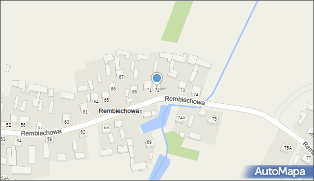 Rembiechowa, Rembiechowa, 72, mapa Rembiechowa