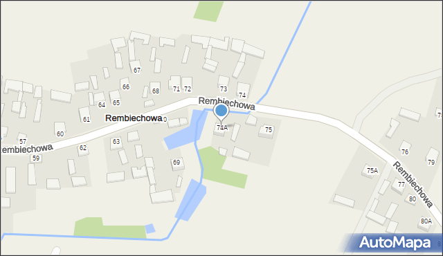 Rembiechowa, Rembiechowa, 74A, mapa Rembiechowa