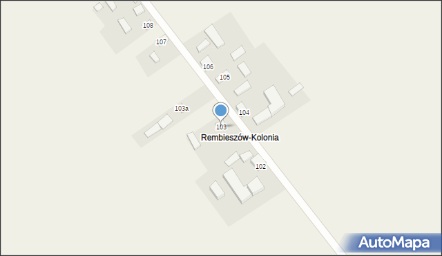 Rembieszów, Rembieszów, 103, mapa Rembieszów