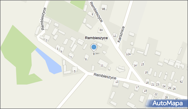 Rembieszyce, Rembieszyce, 8, mapa Rembieszyce