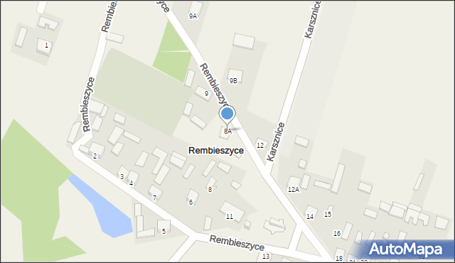 Rembieszyce, Rembieszyce, 8A, mapa Rembieszyce