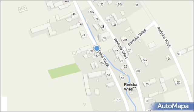 Reńska Wieś, Reńska Wieś, 52, mapa Reńska Wieś