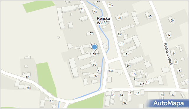 Reńska Wieś, Reńska Wieś, 59, mapa Reńska Wieś