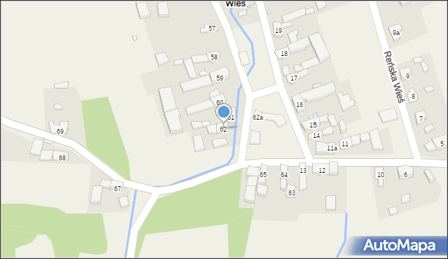 Reńska Wieś, Reńska Wieś, 62, mapa Reńska Wieś