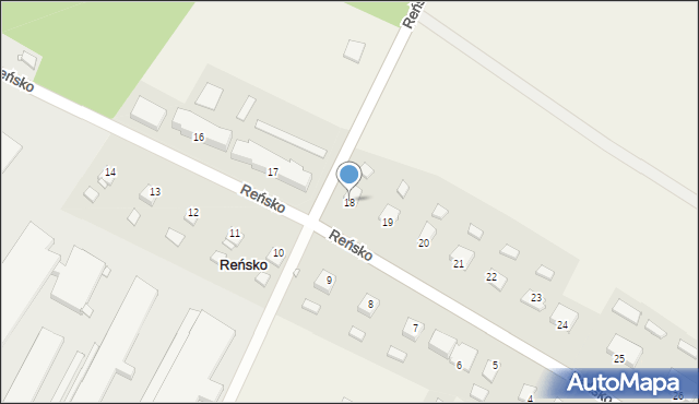 Reńsko, Reńsko, 18, mapa Reńsko