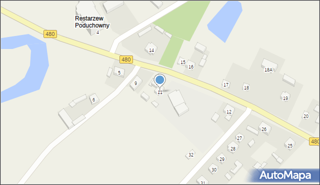 Restarzew Cmentarny, Restarzew Cmentarny, 11, mapa Restarzew Cmentarny