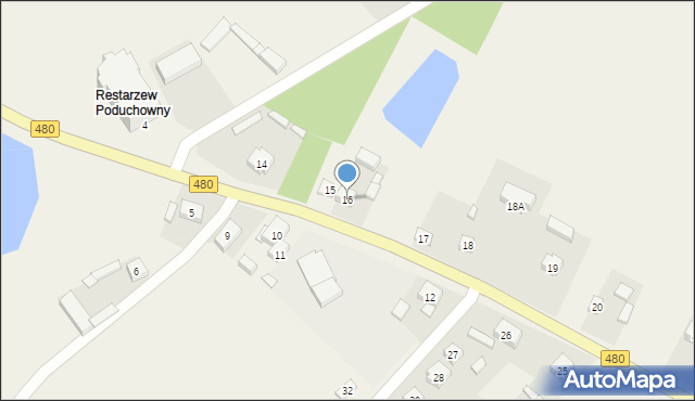 Restarzew Cmentarny, Restarzew Cmentarny, 16, mapa Restarzew Cmentarny