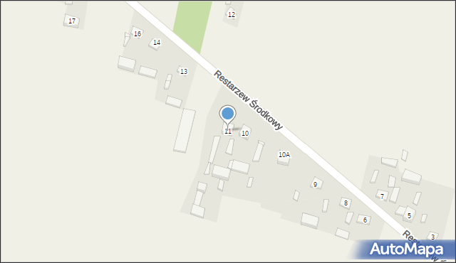 Restarzew Środkowy, Restarzew Środkowy, 11, mapa Restarzew Środkowy