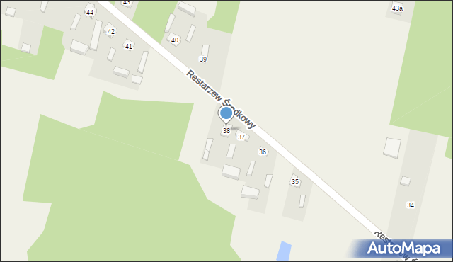 Restarzew Środkowy, Restarzew Środkowy, 38, mapa Restarzew Środkowy