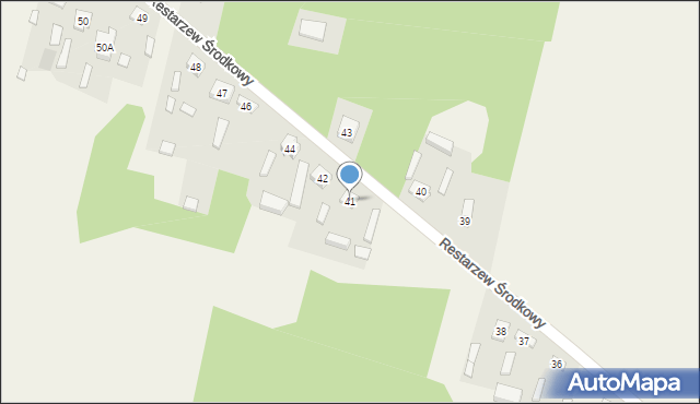 Restarzew Środkowy, Restarzew Środkowy, 41, mapa Restarzew Środkowy