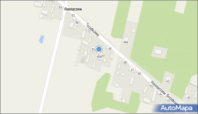 Restarzew Środkowy, Restarzew Środkowy, 50A, mapa Restarzew Środkowy