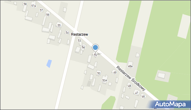 Restarzew Środkowy, Restarzew Środkowy, 51, mapa Restarzew Środkowy