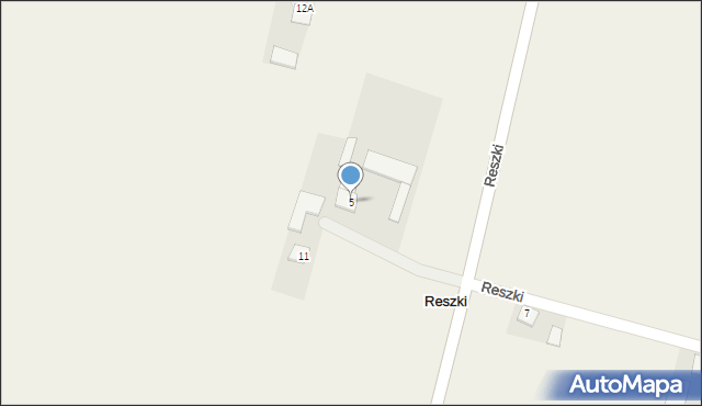 Reszki, Reszki, 5, mapa Reszki