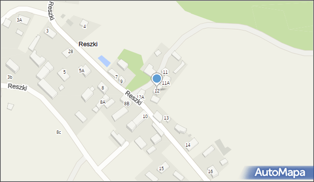 Reszki, Reszki, 12, mapa Reszki