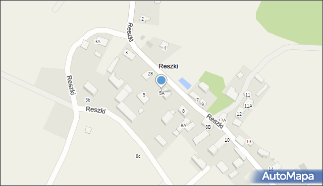 Reszki, Reszki, 5A, mapa Reszki