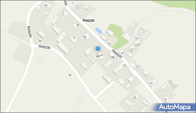 Reszki, Reszki, 8A, mapa Reszki